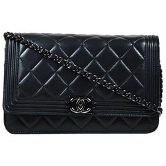 Chanel Pink Chevron Quilted Calfskin Leather Boy WOC Clutch Bag - Yoogi's  Closet