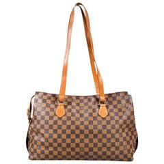 Vintage Louis Vuitton Limited Edition Brown Canvas Damier Ebene "Chelsea" Tote 12
