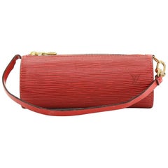 Vintage Louis Vuitton Pochette Papillon Red Epi Leather Pouch Bag