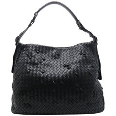 Bottega Veneta Black Intrecciato Leather Shoulder Bag 7