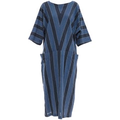 Issey Miyake Plantation Woven Cotton Dress, Circa: 1980's