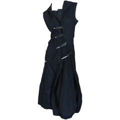 Issey Miyake Vintage Black Sleeveless Cotton Dress