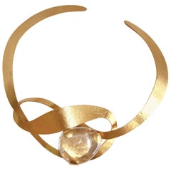 Herve van der Straeten Rock Crystal Knot Torque Necklace Herve van der Straeten Rock Crystal Knot Torque Necklace