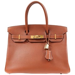 Hermès Noisette Ardennes 30 cm Birkin Bag, GHW 6