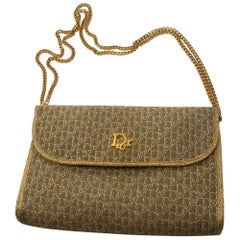Vintage Christian Dior Gold Lurex Clutch Handbag
