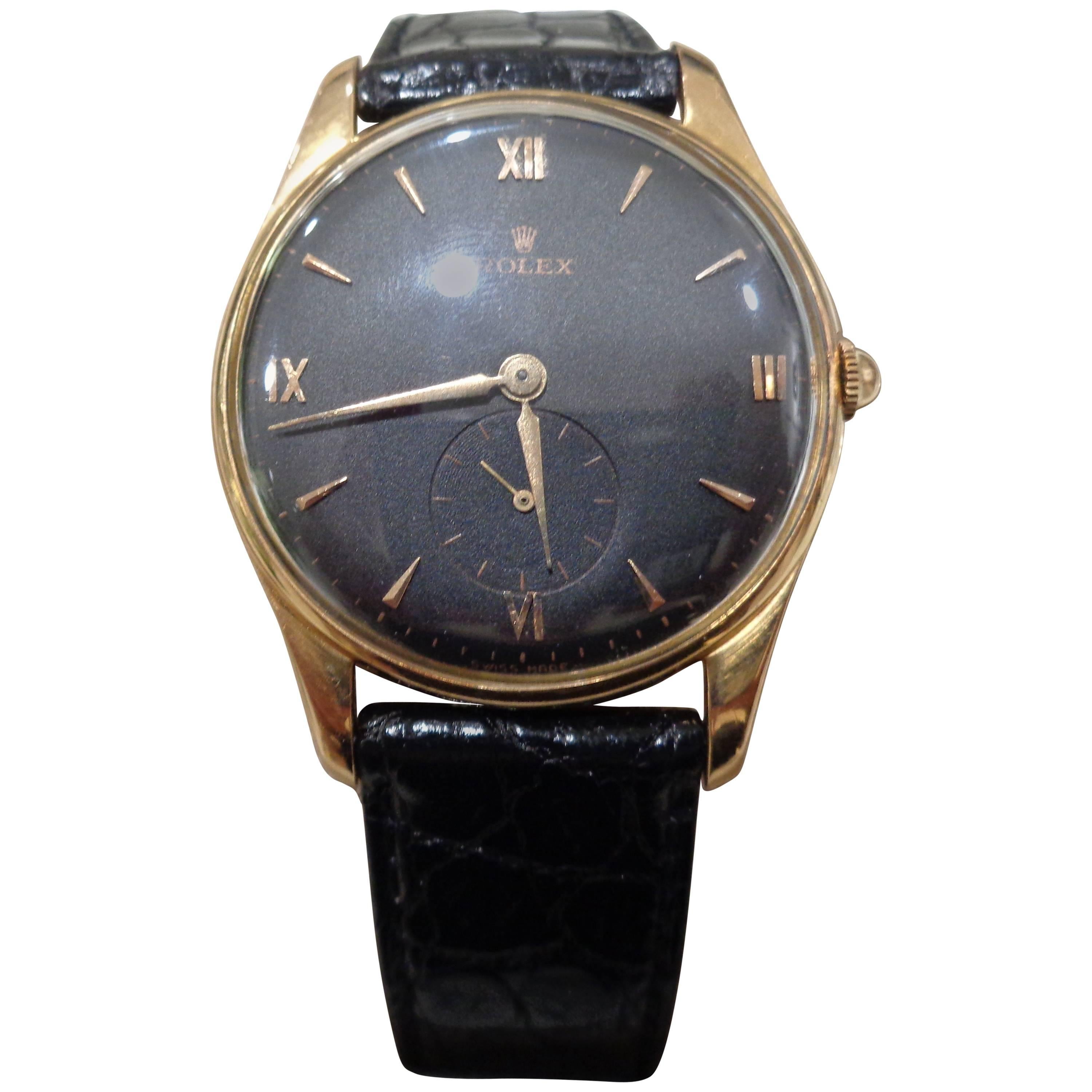 Rolex Black Gold Watch 