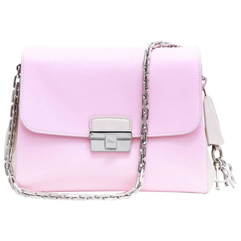 DIOR ''Diorling'' Flap Bag in Pink and Sand Grained Leather For Sale at ...