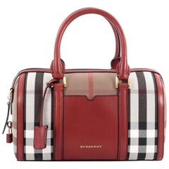 Burberry Alchester Convertible Satchel House Check and Leather Medium