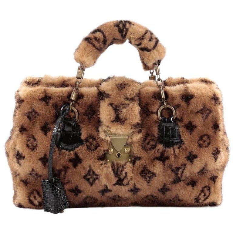 Louis Vuitton Le Fabuleux Handbag Vision Mink with Alliga at 1stDibs | louis vuitton mink bag, louis vuitton mink fur bag, mink bag