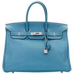 2011 Hermes Blue Jean Togo Leather Birkin 35cm