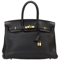 2010 Hermes Black Togo Leather Birkin 35cm