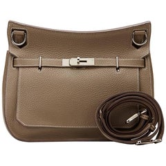 2011 Hermes Etoupe Clemence Leather Jypsiere 28 9