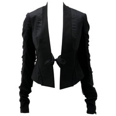 Rick Owens Multi Tie Cropped Avant Garde Structured Jacket