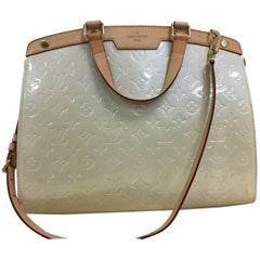 Authenticated Used LOUIS VUITTON Louis Vuitton Sukhari Fabulous Tote Bag  Handbag Studded Leather Bron Cream Yellow M91815 