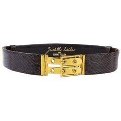 80s Brown Judith Leiber Adjustable Segmented Belt 9