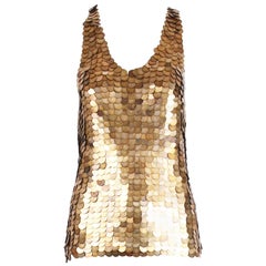 A/H 2003-2004 Alexander McQueen Top w/Gold Metal Discs