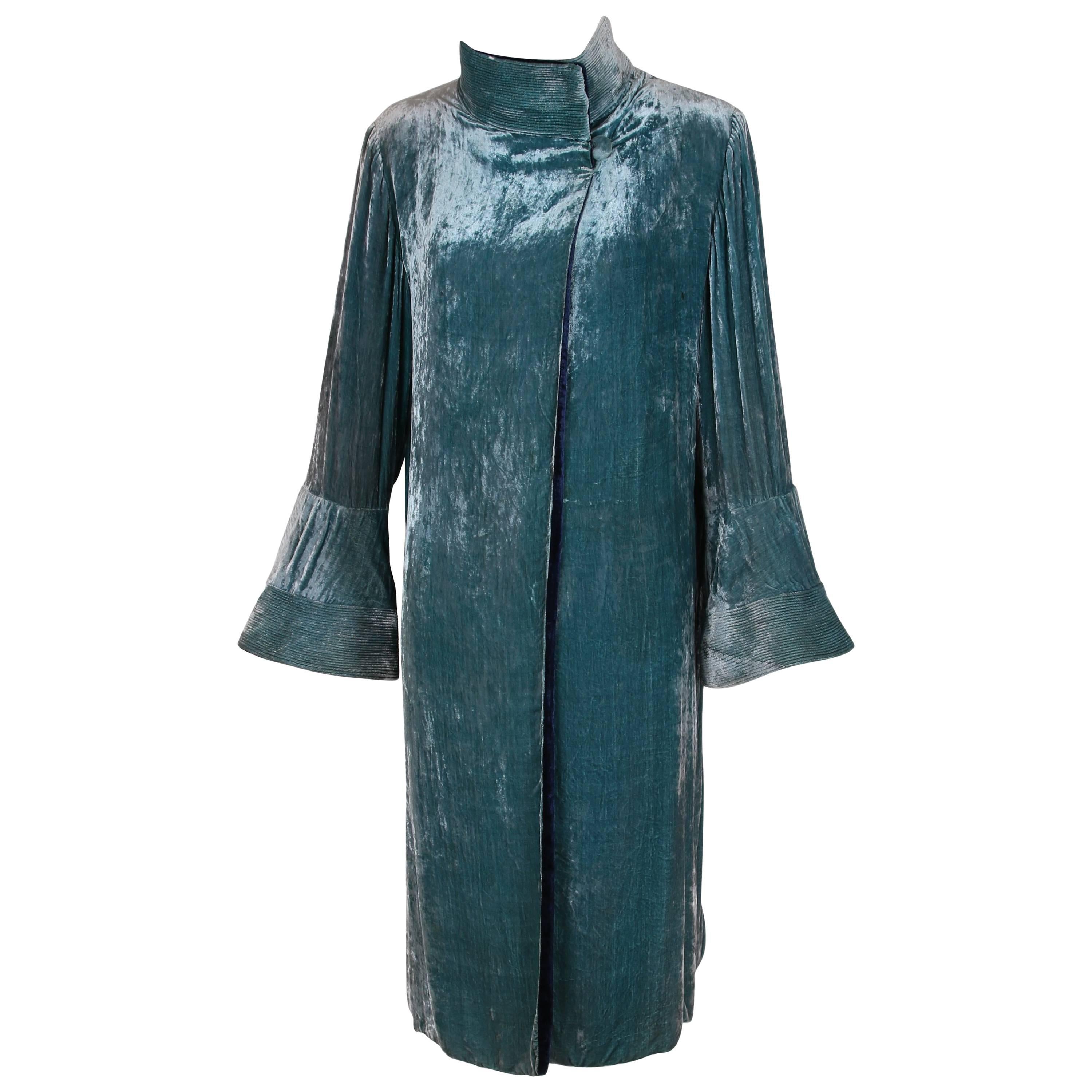 Attributed to Jeanne Lanvin Reversible Velvet Coat Ca. 1925