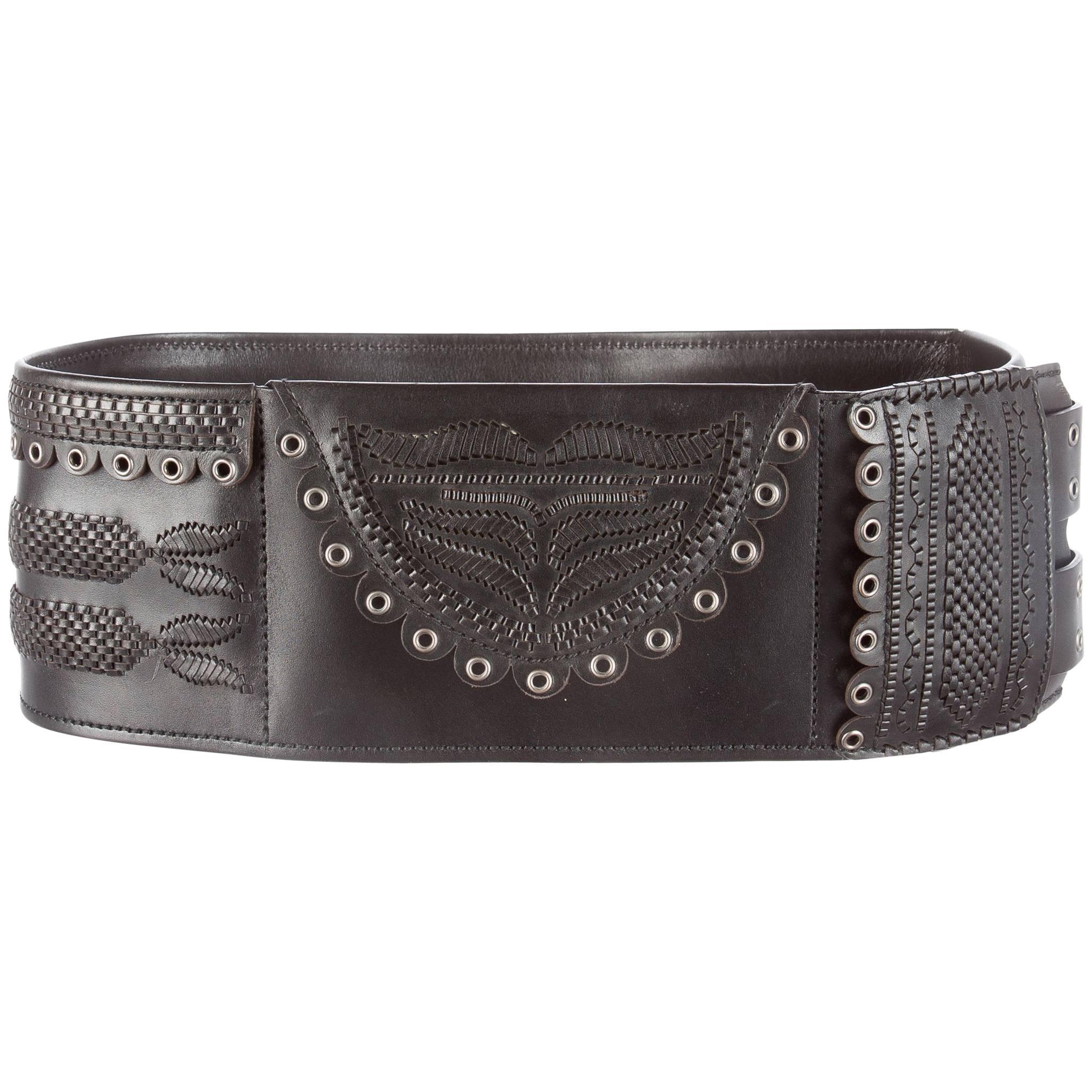 Tom Ford Yves Saint Laurent Fall 2001 Leather Belt For Sale