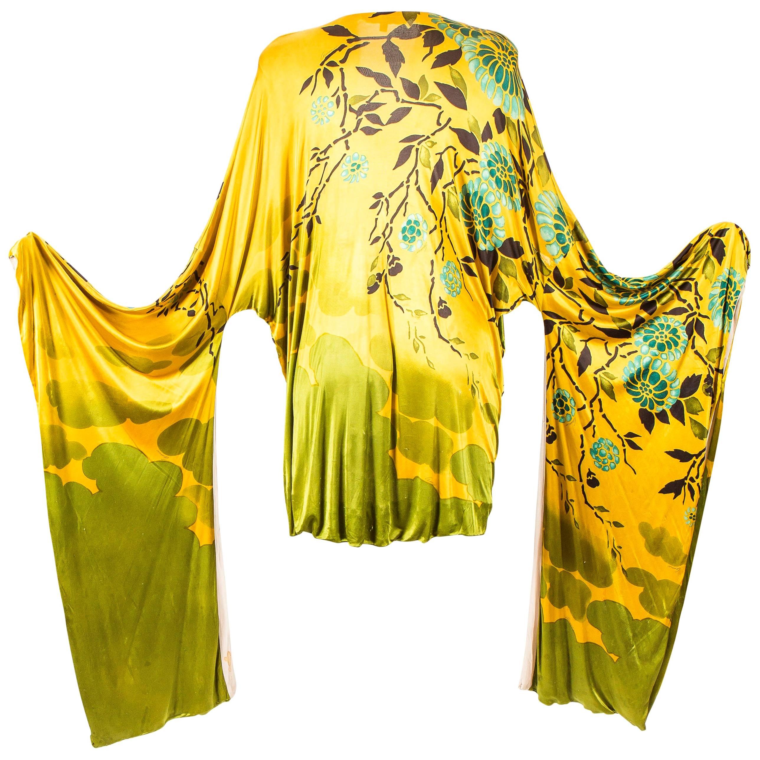 Tom Ford for Gucci Spring 2003 Iconic Yellow Kimono For Sale