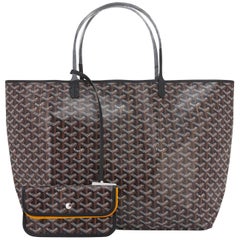 Goyard St Louis GM Tote Black Chevron Bag Chic