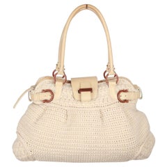 SALVATORE FERRAGAMO Ivory Wool Knit MARISA Shoulder Bag 6
