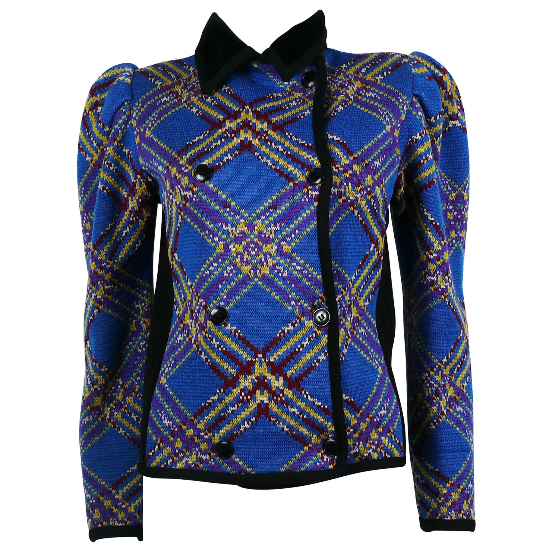 Yves Saint Laurent Rive Gauche YSL Vintage Cardigan Sweater Size FR 38