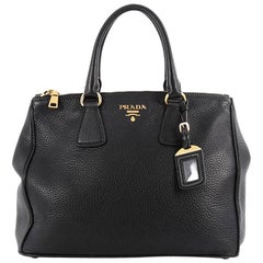 Prada Double Zip Tote Vitello Daino Medium