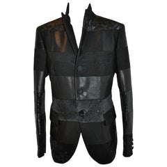 Junya Watanabe 'Comme des Garcons' Black Multi-Textured Evening Jacket