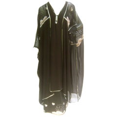 Janice Wainwright Sun and Rain Caftan Style Dress. Early 1970's.