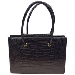 Judith Leiber Black Skin Tote With Coin Purse