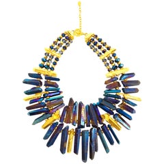 21st Century Jose and Maria Barrera Iridescent Rock Crystal Necklace