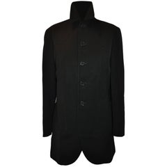 Schwarze Jean Paul Gaultier "Pea Jacke"-Jacke mit Knopfleiste im Stil