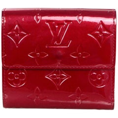 Louis Vuitton Red Pomme d'Amour Monogram Vernis Elise Wallet