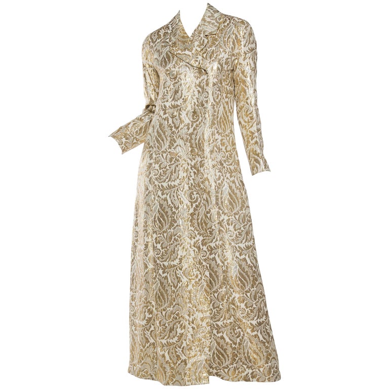1960s French Gold and Silk Opera Coat at 1stDibs