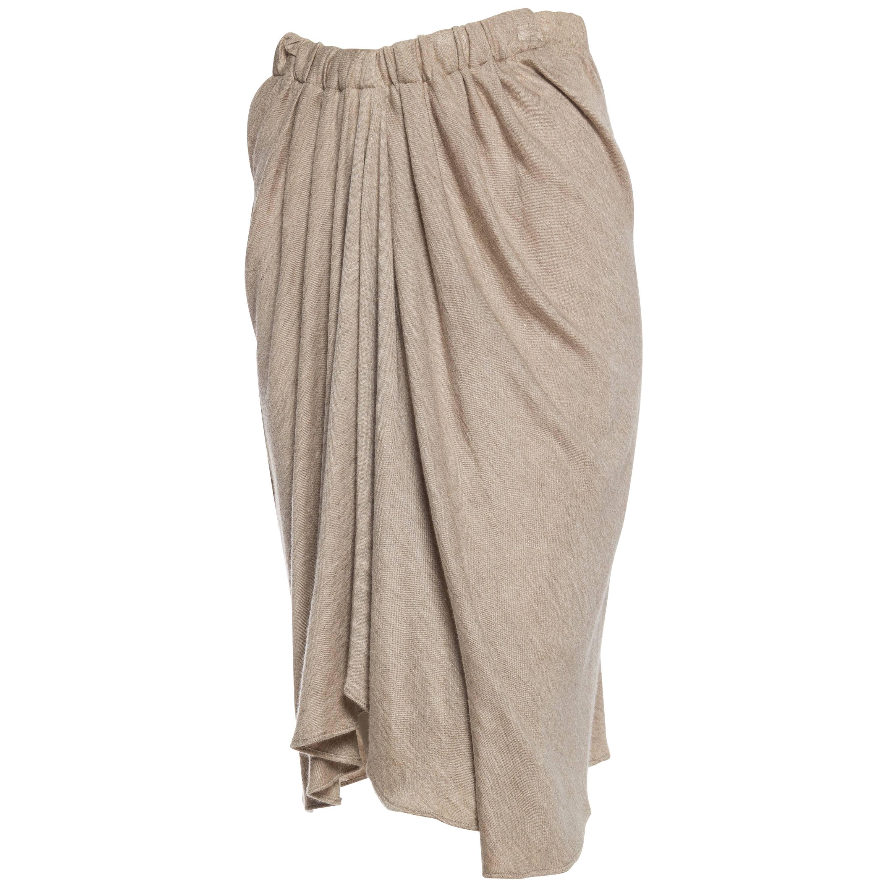 Donna Karan Draped Cashmere Skirt