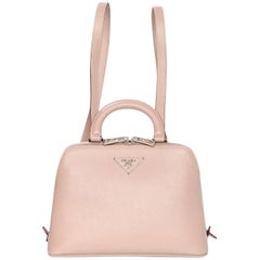 Prada Taupe Saffiano Lux Leather Promenade Mini Backpack Bag 3