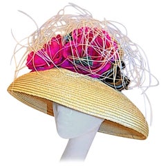 Suzanne Couture Summer Straw "Flower Basket" Hat