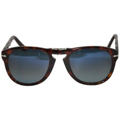 Persol Tortoise Shell Accented with Silver Hardware Fold-Up Shades with Case