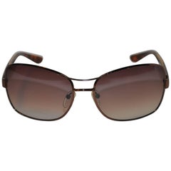 Valentino Smoked Hardware Accented with Tortoise Shell Sunglasses