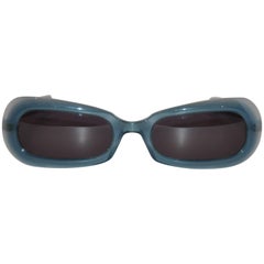 Retro Thierry Mugler "Shades of Turquoise" Lucite Sunglasses