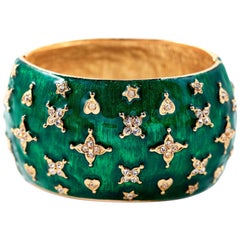 Kenneth Jay Lane Emerald Green Cuff