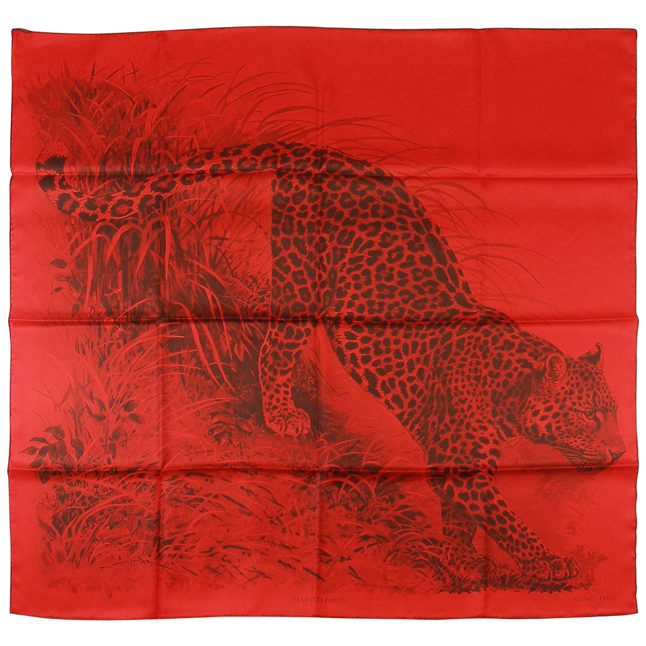 Hermès Made in France Panthera Pardus Silk Twill Scarf 90cm / BRAND NEW