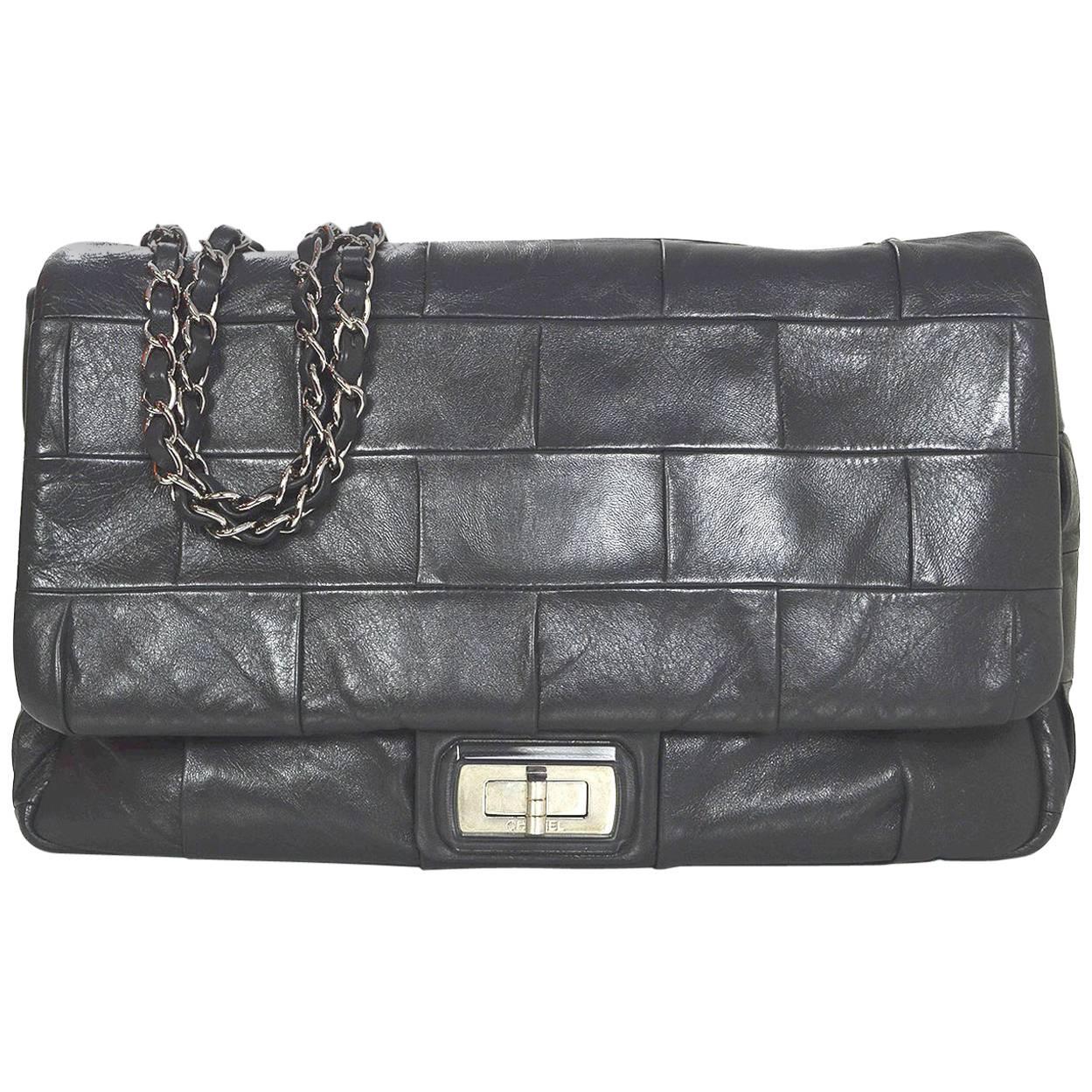 Chanel Grey Leather Square Quilted Reissue 2.55 Flap Bag