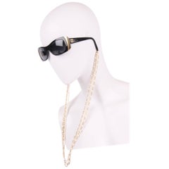 CHANEL black and silver sunglasses on a chain – Loop Generation