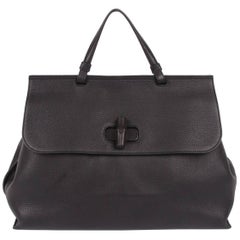 Gucci Bamboo Daily Top Handle Bag - black leather 