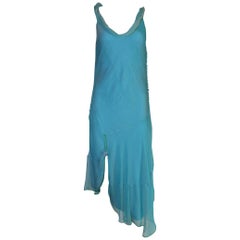 Beautiful Christian Dior by John Galliano Seafoam Silk Chiffon Dress 2