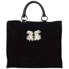 Valentino black Suede Tote 8