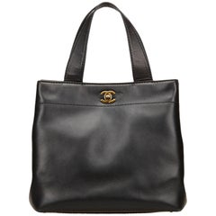 Chanel Black Leather Tote 1
