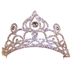 Sparkly 1950's Crystal Rhinestone Tiara 5