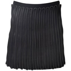 Acne Studios Black Zip Hardware Detail Short Skirt 4